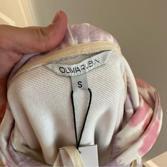 NWT Olivia Rubin Tie Dye Pearl Cotton Cotton Hoodie Small - Picture 11 of 12